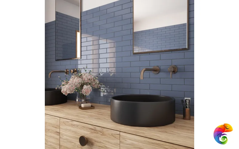 Плитка Equipe Costa Nova Banyan Blue Glossy 5x20 см