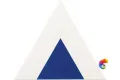 Керамическая плитка Petracers Triangolo Pallino Blu Su Bianco 17x17