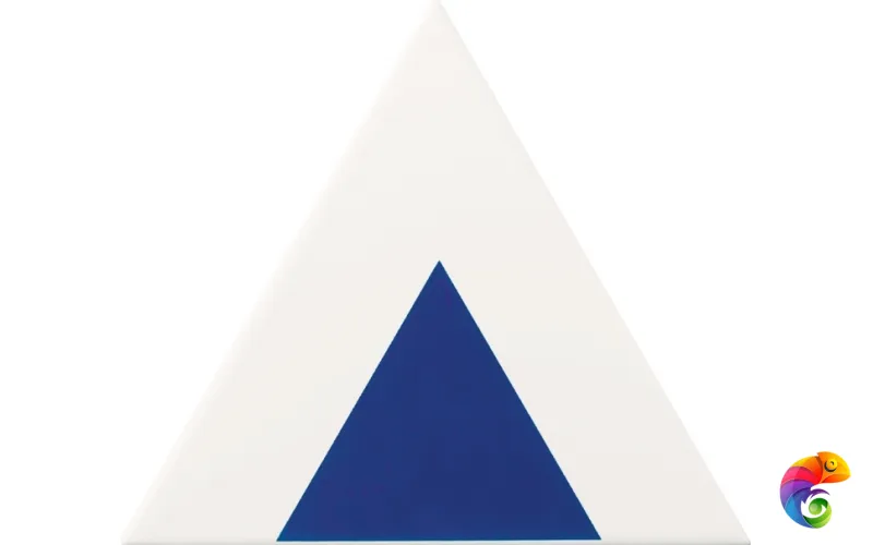 Керамическая плитка Petracers Triangolo Pallino Blu Su Bianco 17x17