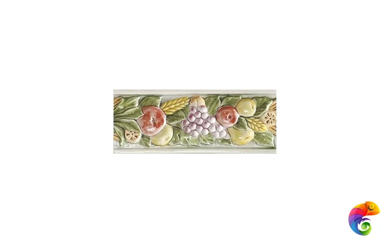 Бордюр Ceramiche Grazia Boiserie Robbiana Decorato Bianco Craquele 8x20