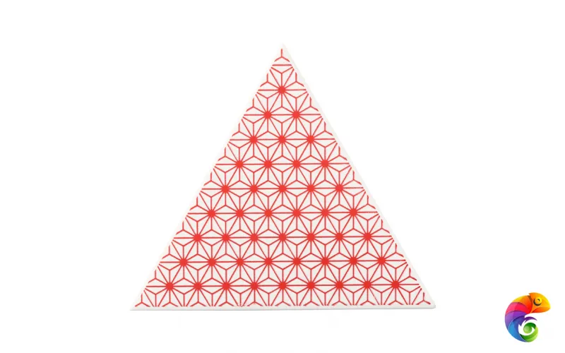 Керамическая плитка Petracers Triangolo Stella Rosso Su Bianco 17x17