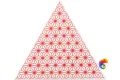Керамическая плитка Petracers Triangolo Stella Rosso Su Bianco 17x17