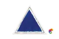 Керамическая плитка Petracers Triangolo Cornice Blu Su Bianco 17x17