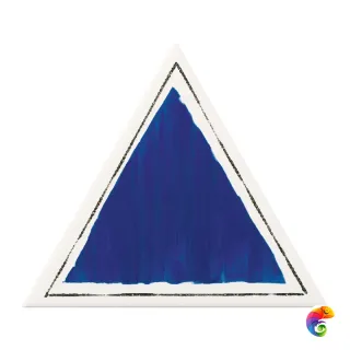 Керамическая плитка Petracers Triangolo Cornice Blu Su Bianco 17x17