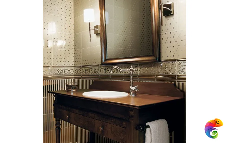 Керамическая плитка Petrachers Grand Elegance Gold Giglio Oro Su Crema Luc 20x20