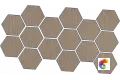 Керамогранит Mutina Dechirer Mosaico Random Decor Ecru Matt 22x45