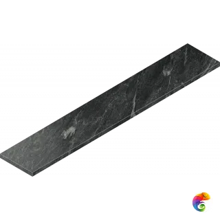 Italon Керамогранитная ступень Skyfall Scalino Ang. SX Nero Smeraldo 33x160 Nat