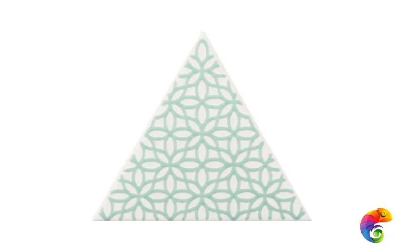 Керамическая плитка Petracers Triangolo Gipsy Verde Su Bianco 17x17