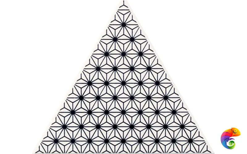 Керамическая плитка Petracers Triangolo Stella Nero Su Bianco 17x17