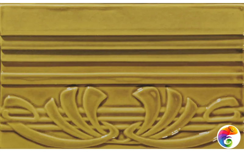 Бордюр Ceramiche Grazia Epoque Terminale Deco Mustard Craquele 12x20