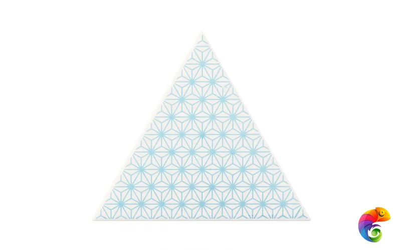 Керамическая плитка Petracers Triangolo Stella Azzurro Su Bianco 17x17