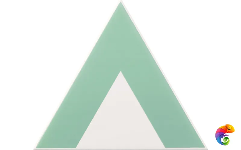 Керамическая плитка Petracers Triangolo Pinco Verde Su Bianco 17x17