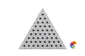 Керамическая плитка Petracers Triangolo Stella Nero Su Bianco 17x17