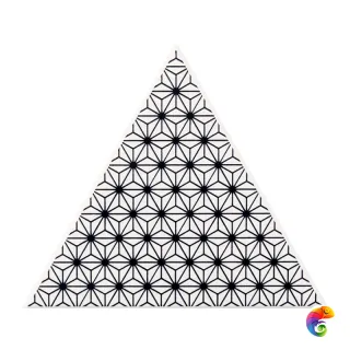 Керамическая плитка Petracers Triangolo Stella Nero Su Bianco 17x17
