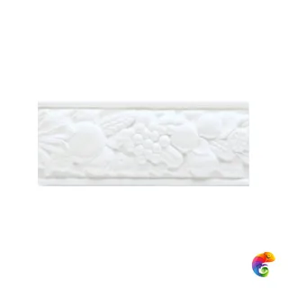 Бордюр Ceramiche Grazia Boiserie Robbiana Bianco Craquele 8x20
