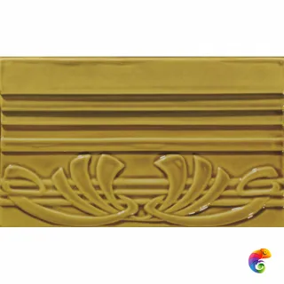 Бордюр Ceramiche Grazia Epoque Terminale Deco Mustard Craquele 12x20