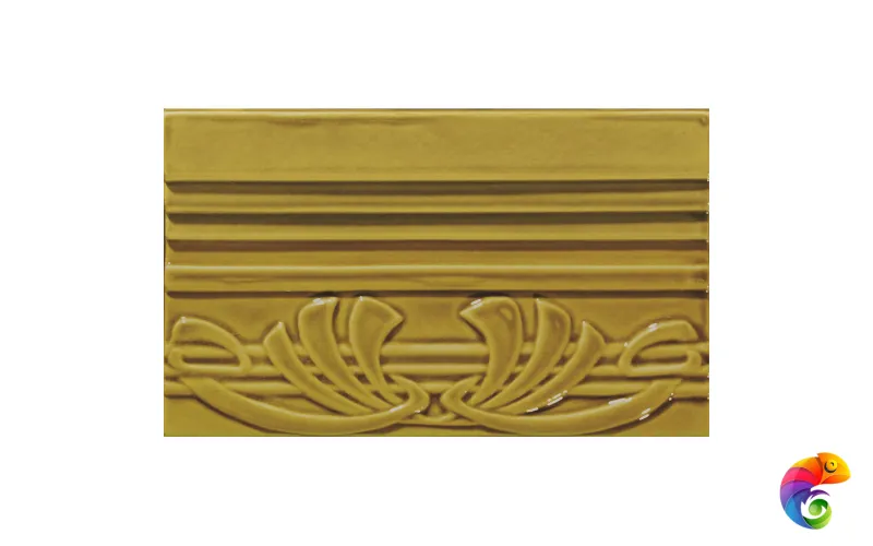 Бордюр Ceramiche Grazia Epoque Terminale Deco Mustard Craquele 12x20