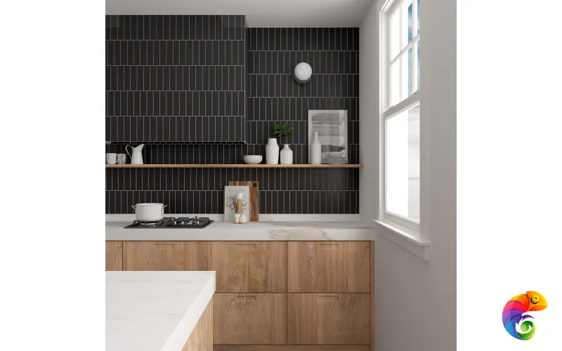 Плитка Equipe Costa Nova Black Matt 5x20 см