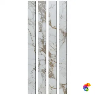 Стеклянный профиль Sicis You Glass  Electric Marble Cal Natural 26,2 x 300 x 6 мм