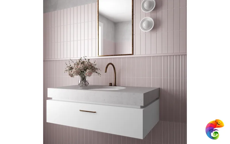 Плитка Equipe Costa Nova Praia Pink Stony Matt 5x20 см