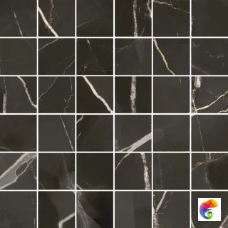 Italon Керамогранитная мозаика Stellaris Absolut Black Mosaico 30x30 Matt