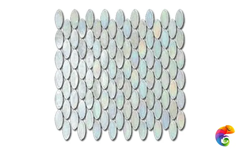 Rose Mosaic Стеклянная мозаика 1,9х4,8 Color Series Ellipse SE03 сетка 300x305