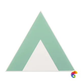 Керамическая плитка Petracers Triangolo Pinco Verde Su Bianco 17x17