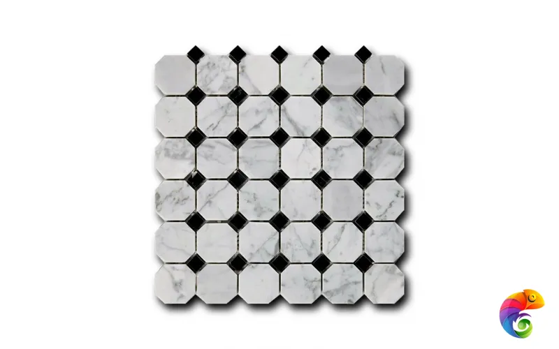 Мозаика ART NATURA Octagon Pattern MM Octagon-Bianco+Nero 30,5x30,5