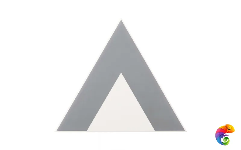 Керамическая плитка Petracers Triangolo Pinco Platino Su Bianco 17x17