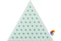Керамическая плитка Petracers Triangolo Stella Verde Su Bianco 17x17