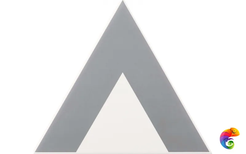 Керамическая плитка Petracers Triangolo Pinco Platino Su Bianco 17x17