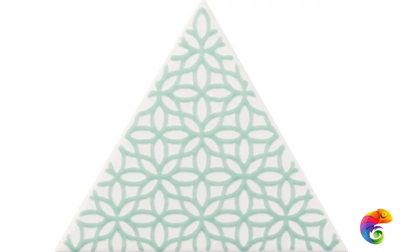 Керамическая плитка Petracers Triangolo Gipsy Verde Su Bianco 17x17