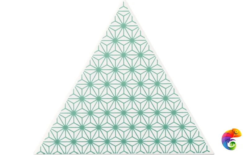 Керамическая плитка Petracers Triangolo Stella Verde Su Bianco 17x17