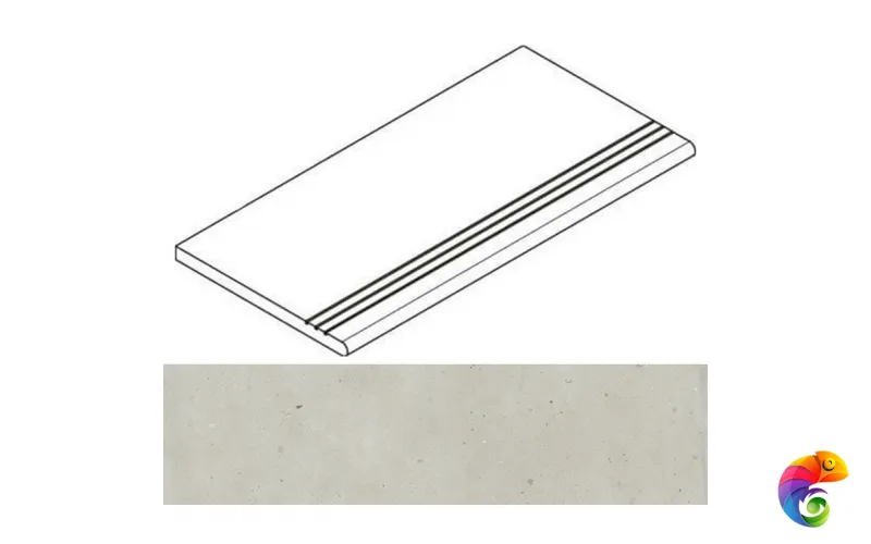 Italon Керамогранит Avantgarde x2 Pure Gradino Round Grip 30x120 Dx