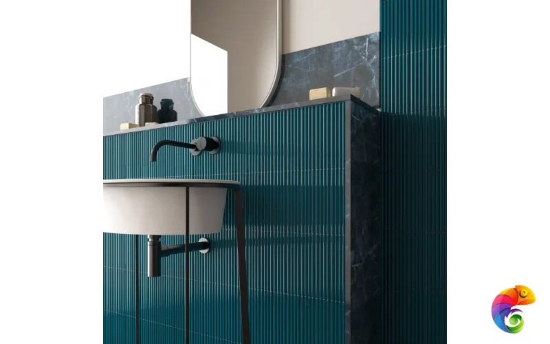 Плитка Equipe Costa Nova Onda Glacier Glossy 5x20 см