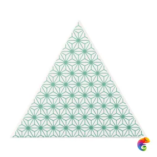 Керамическая плитка Petracers Triangolo Stella Verde Su Bianco 17x17
