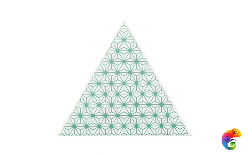 Керамическая плитка Petracers Triangolo Stella Verde Su Bianco 17x17