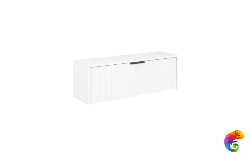 Тумба под телевизор DIWO Краснодар подвесная 90x27x30 белая, ручка черная