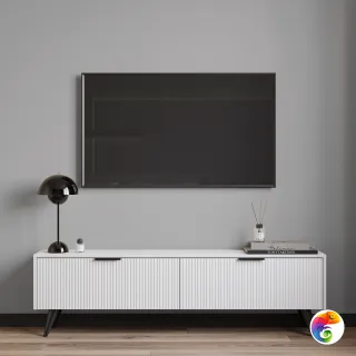 Тумба под телевизор DIWO Краснодар напольная 160x45x27 белая, ручка черная
