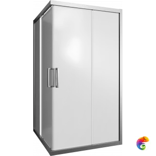 Душевой уголок STWORKI Дублин 100x100 см профиль хром матовый, стекло матовое, квадратный