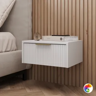 Прикроватная тумба DIWO Краснодар подвесная 45x35x20 белый, ручка золото