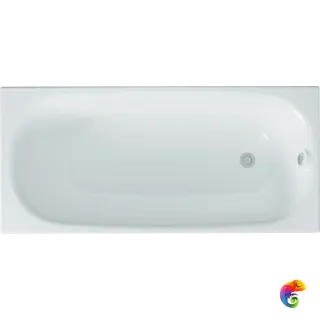 Акриловая ванна DIWO Кострома 180x70 см, пристенная, белая, с каркасом, со сливом-переливом