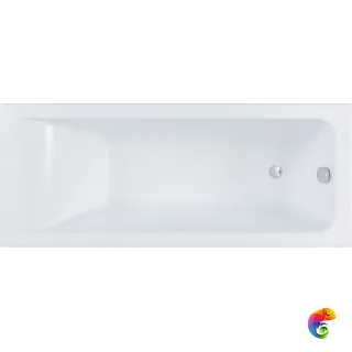 Акриловая ванна STWORKI Стокгольм 180x70 см, встраиваемая, белая, с каркасом, со сливом-переливом