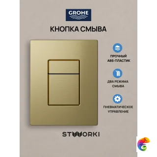 Кнопка смыва для инсталляции Grohe Rapid SL 38772021 STWORKI Эстерсунд S31505GM АБС-пластик, цвет матовое золото
