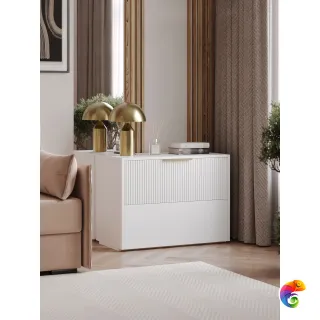 Комод DIWO Краснодар 80x60x43 см, бельевой, белый, ручка золото