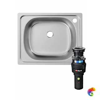 Комплект Мойка Domaci Равенна Ссик DCL 500*400 (6) 2T 50x40, сталь, нержавеющая сталь + Измельчитель Bort Caiman 93418064 электрический, нержавеющая сталь