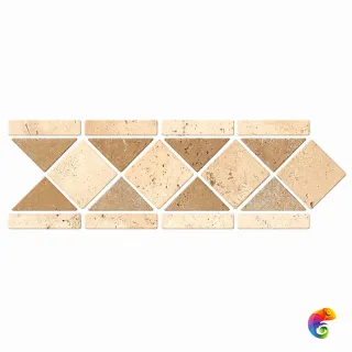 Декор Provance 10X30,5, незаполненный травертин