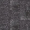 Плитка BLACK MARBLE TUMBLED (Черный) 10X10X1, натур. мрамор