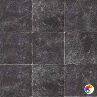 Плитка BLACK MARBLE TUMBLED (Черный) 10X10X1, натур. мрамор