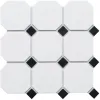 Кер. мозаика Octagon big White/Black Matt (GTPL61466/CLA006) 300х300х6